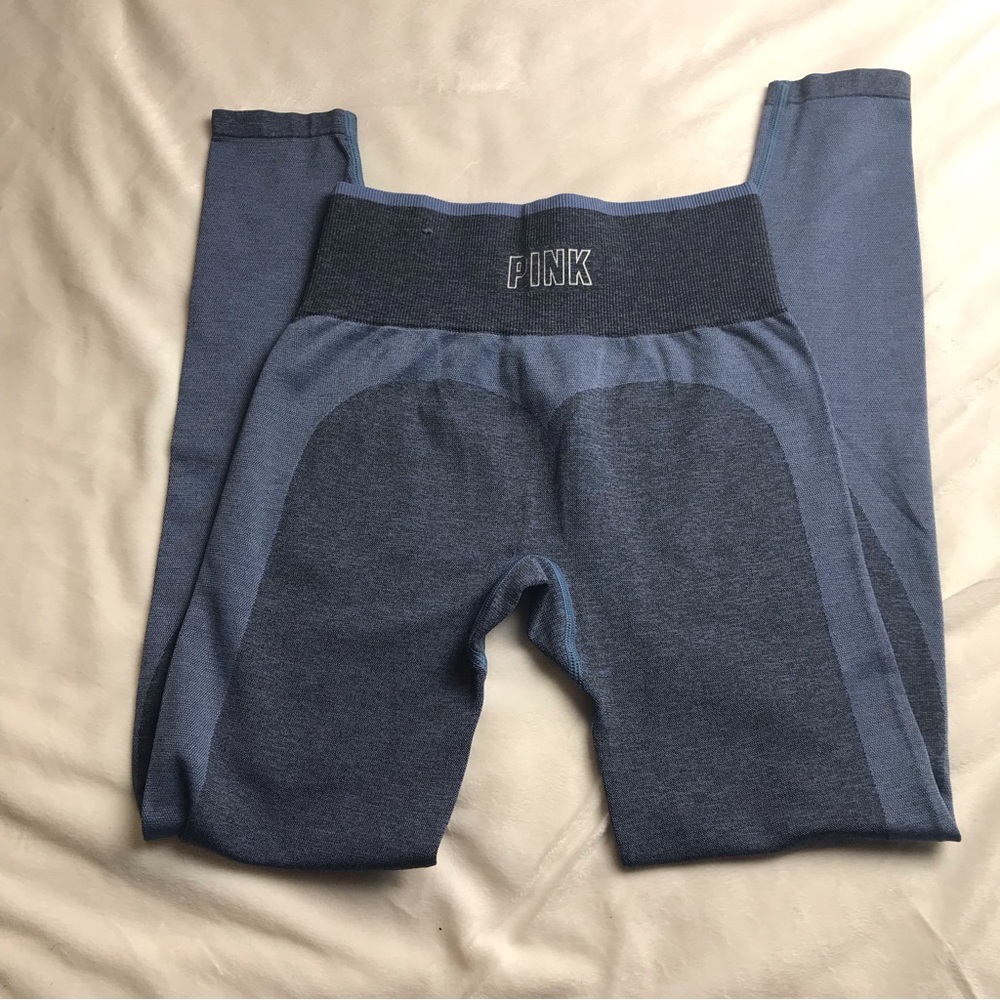 Victoria Secret PINK Pants Leggings XS Full Length Tight High Waist Navy Blue - Picture 13 of 14